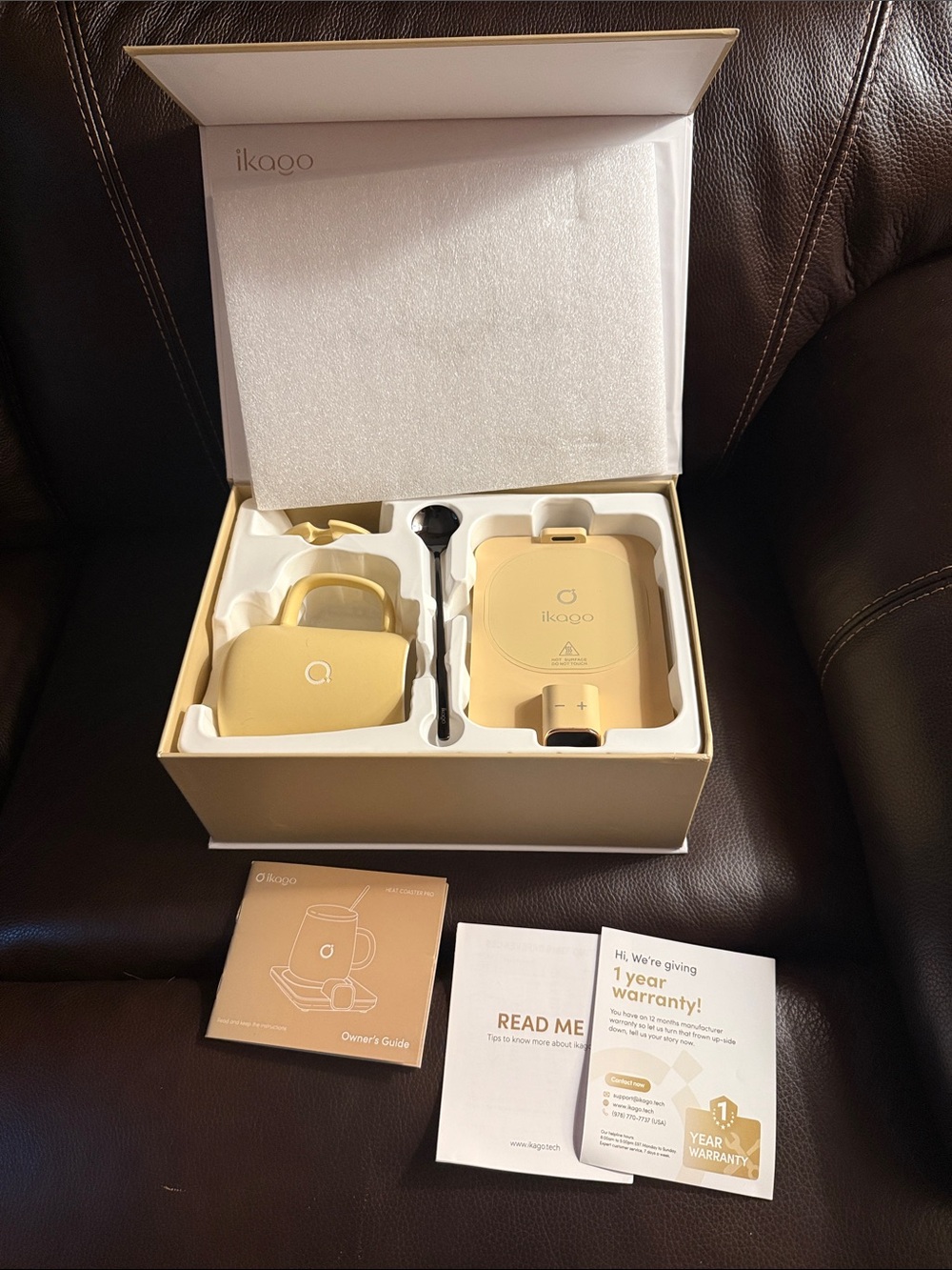Ikago coffee warmer set.  Like new never used